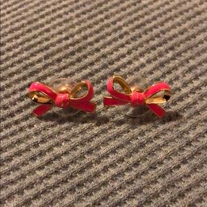 Kate Spade Hot Pink Bow Earrings